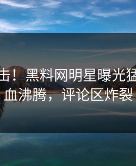 今晚直击！黑料网明星曝光猛料，热血沸腾，评论区炸裂