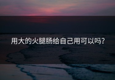 用大的火腿肠给自己用可以吗？
