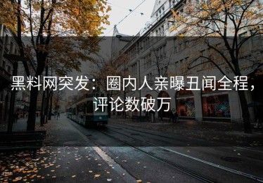 黑料网突发：圈内人亲曝丑闻全程，评论数破万