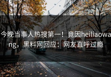 今晚当事人热搜第一！竟因heiliaowang，黑料网回应：网友直呼过瘾