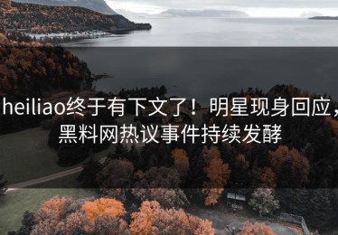 heiliao终于有下文了！明星现身回应，黑料网热议事件持续发酵