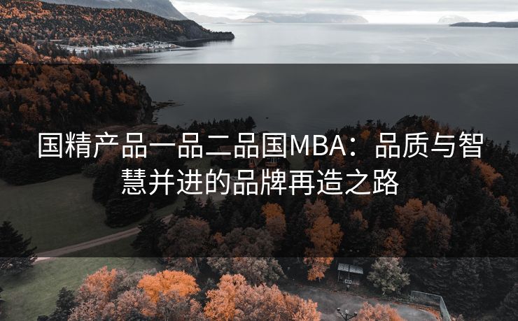 国精产品一品二品国MBA：品质与智慧并进的品牌再造之路
